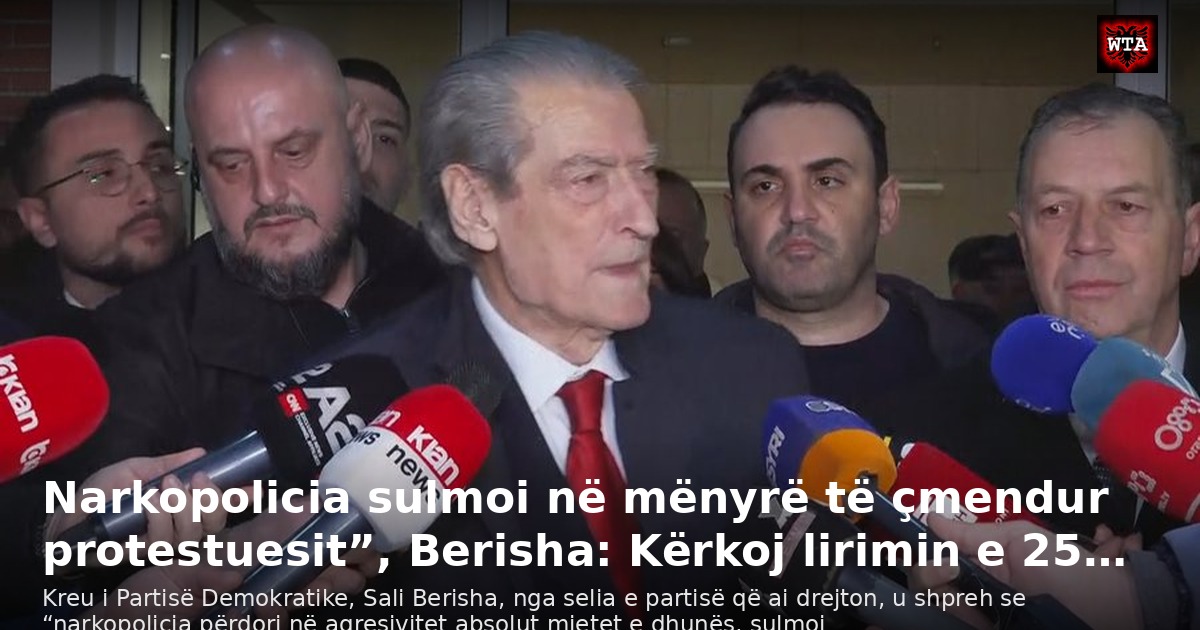Narkopolicia sulmoi në mënyrë të çmendur protestuesit”, Berisha: Kërkoj lirimin e 25…