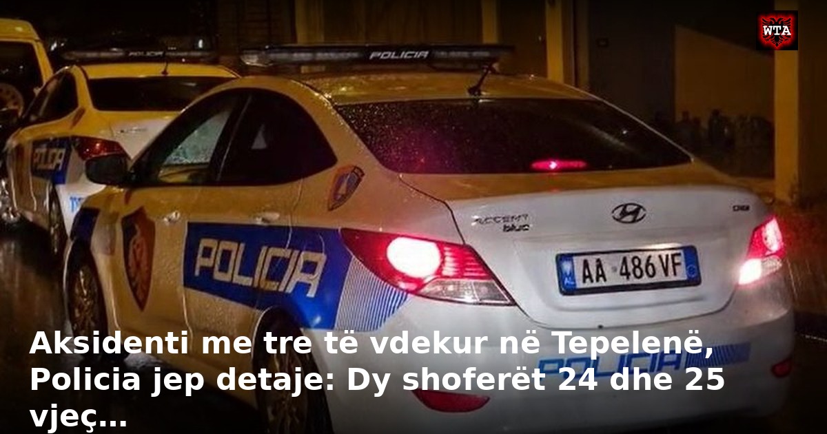 Aksidenti me tre të vdekur në Tepelenë, Policia jep detaje: Dy shoferët 24 dhe 25 vjeç…