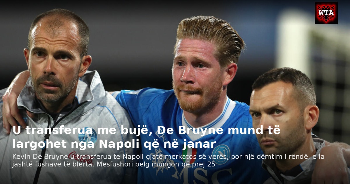U transferua me bujë, De Bruyne mund të largohet nga Napoli që në janar