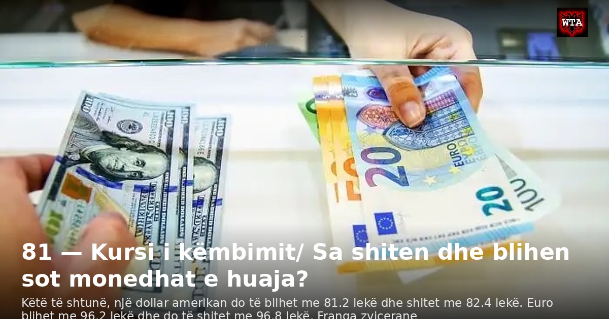 81 — Kursi i këmbimit/ Sa shiten dhe blihen sot monedhat e huaja?