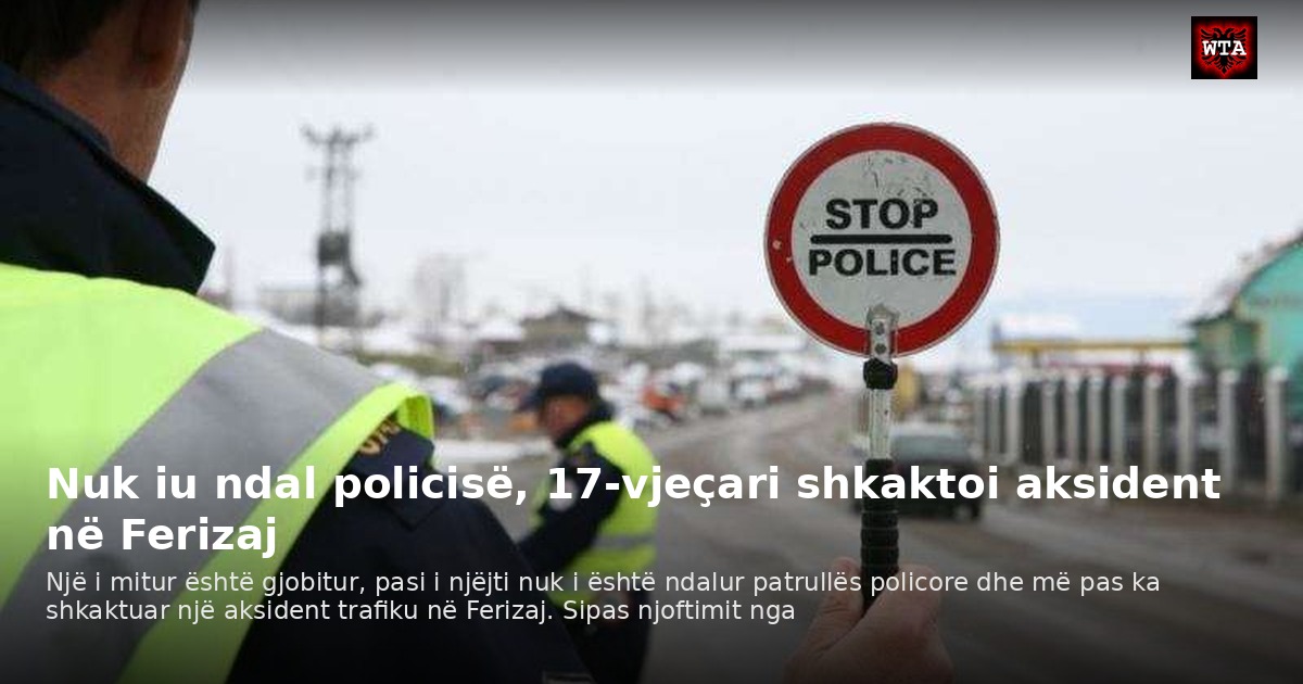 Nuk iu ndal policisë, 17-vjeçari shkaktoi aksident në Ferizaj