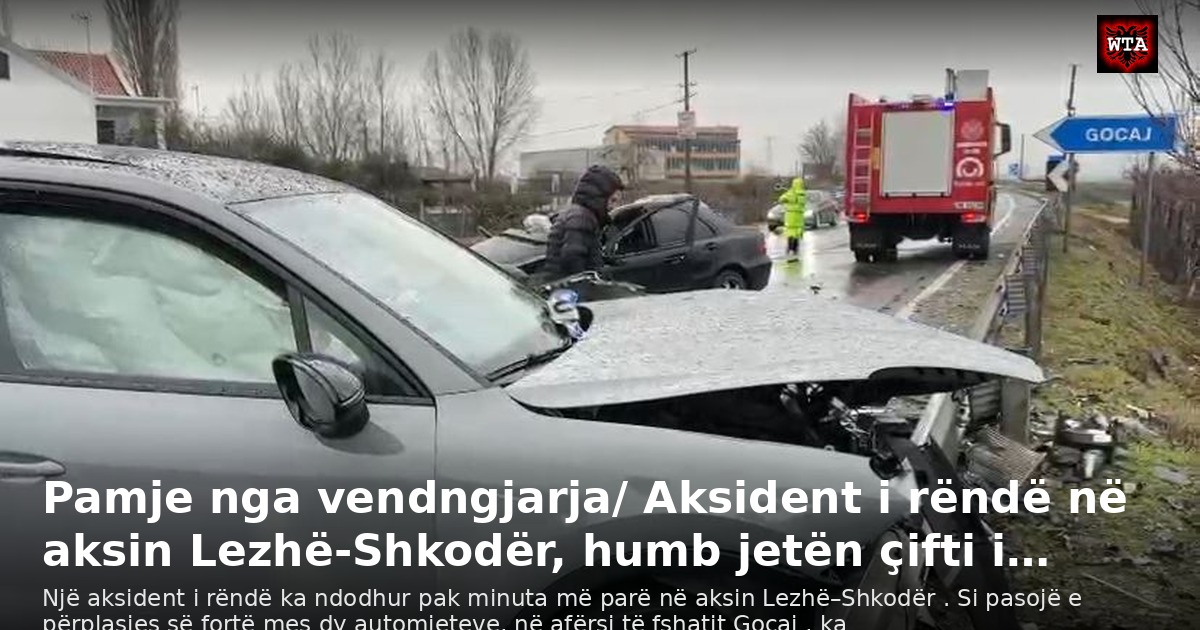 Pamje nga vendngjarja/ Aksident i rëndë në aksin Lezhë-Shkodër, humb jetën çifti i…