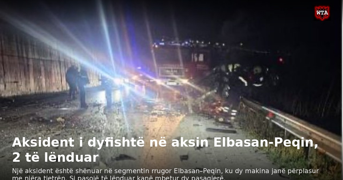 Aksident i dyfishtë në aksin Elbasan-Peqin, 2 të lënduar