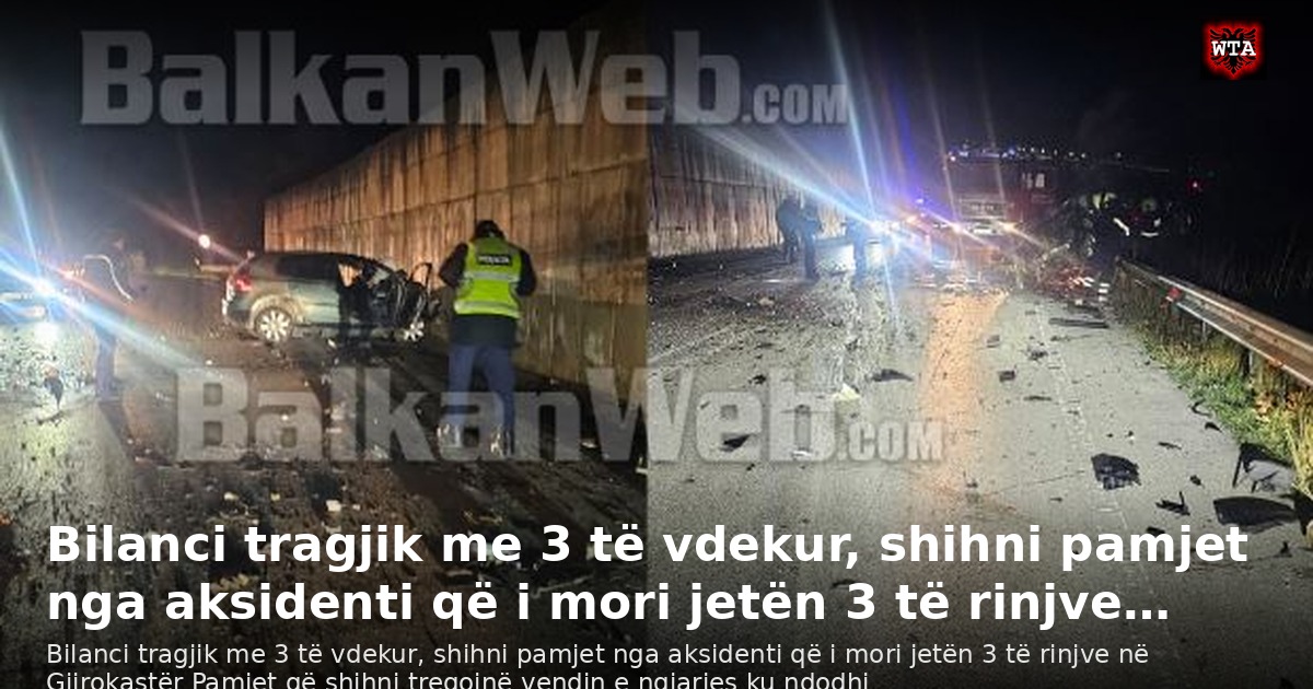 Bilanci tragjik me 3 të vdekur, shihni pamjet nga aksidenti që i mori jetën 3 të rinjve…
