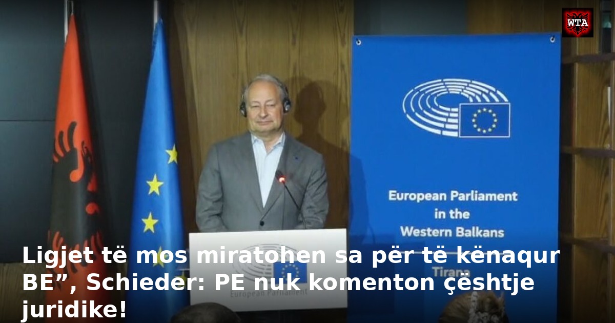 Ligjet të mos miratohen sa për të kënaqur BE”, Schieder: PE nuk komenton çështje juridike!
