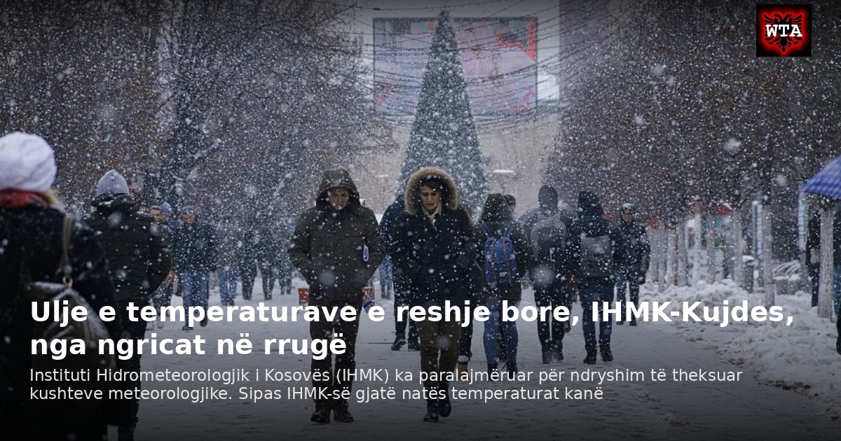 Ulje e temperaturave e reshje bore, IHMK-Kujdes, nga ngricat në rrugë