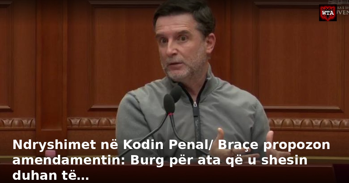 Ndryshimet në Kodin Penal/ Braçe propozon amendamentin: Burg për ata që u shesin duhan të…