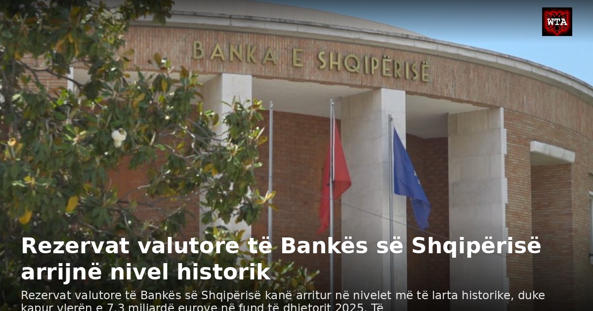 Rezervat valutore të Bankës së Shqipërisë arrijnë nivel historik