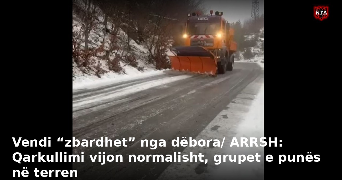 Vendi “zbardhet” nga dëbora/ ARRSH: Qarkullimi vijon normalisht, grupet e punës në terren