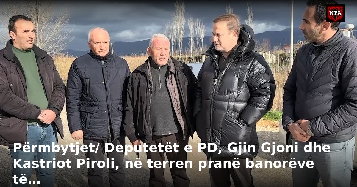 Përmbytjet/ Deputetët e PD, Gjin Gjoni dhe Kastriot Piroli, në terren pranë banorëve të…