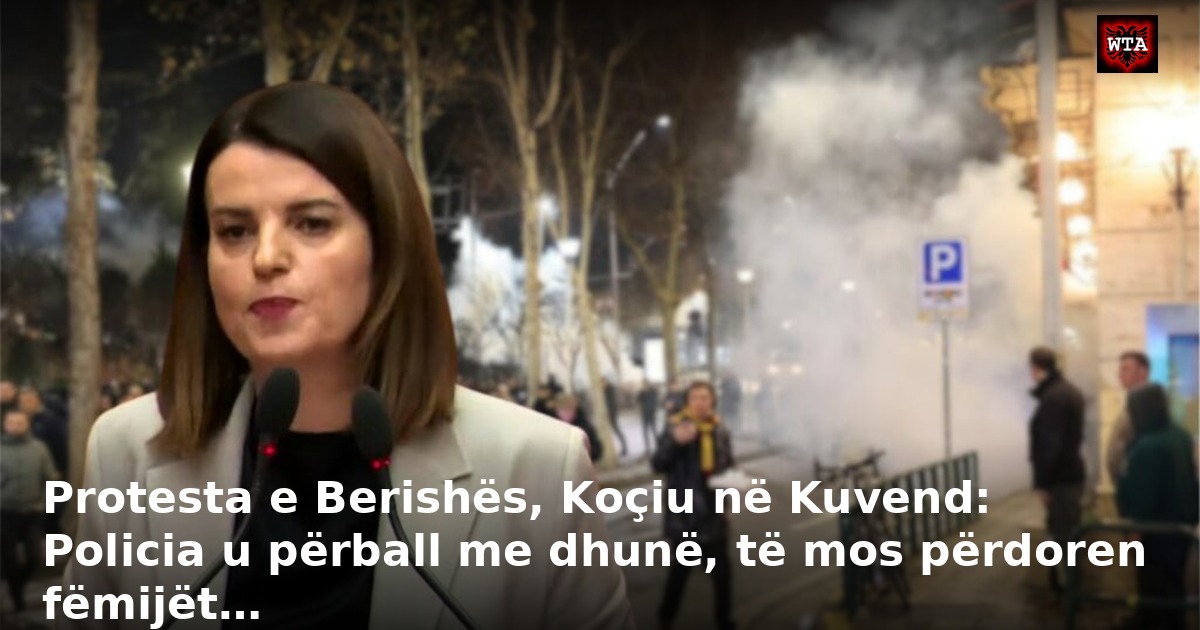 Protesta e Berishës, Koçiu në Kuvend: Policia u përball me dhunë, të mos përdoren fëmijët…