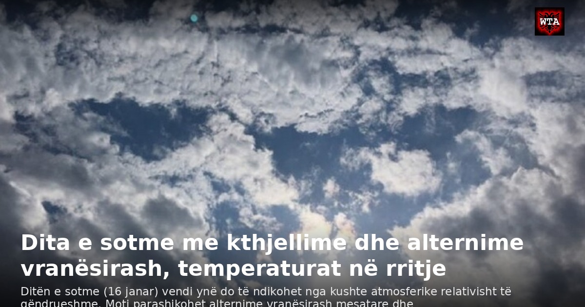 Dita e sotme me kthjellime dhe alternime vranësirash, temperaturat në rritje
