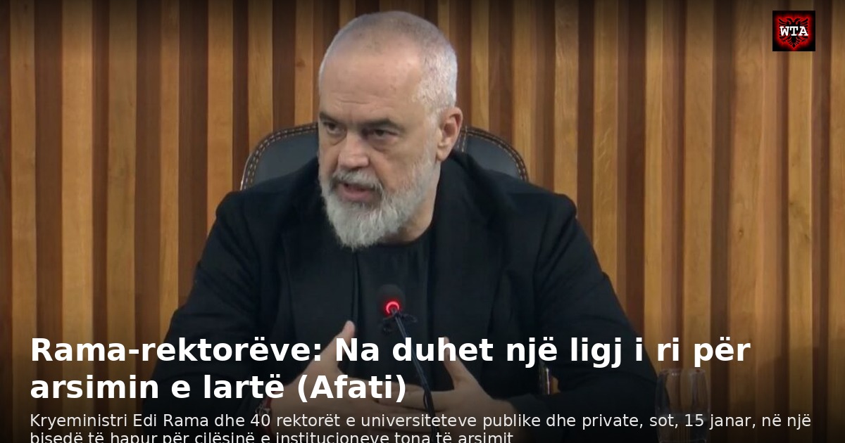 Rama-rektorëve: Na duhet një ligj i ri për arsimin e lartë (Afati)