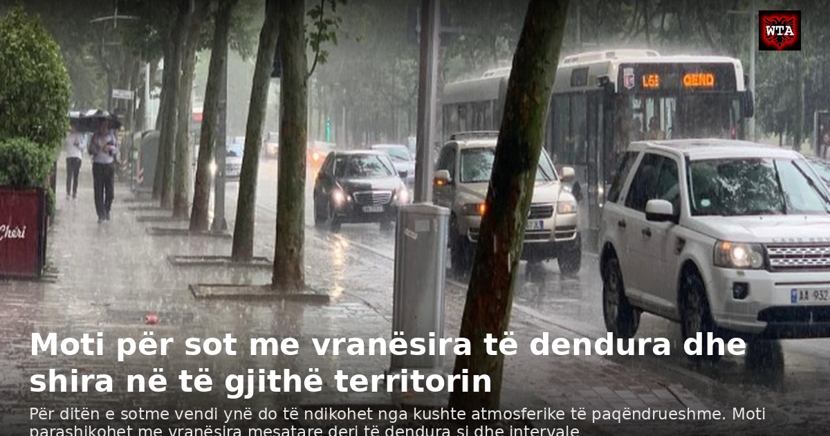 Moti për sot me vranësira të dendura dhe shira në të gjithë territorin