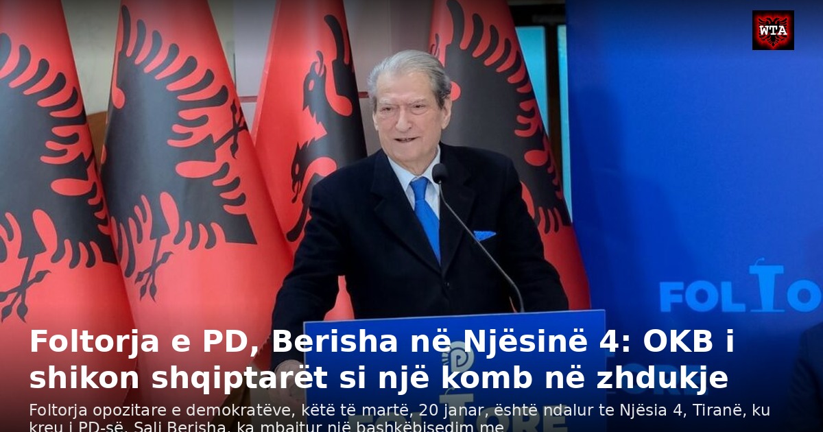Foltorja e PD, Berisha në Njësinë 4: OKB i shikon shqiptarët si një komb në zhdukje