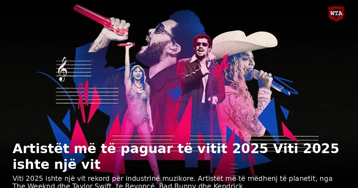 Artistët më të paguar të vitit 2025 Viti 2025 ishte një vit
