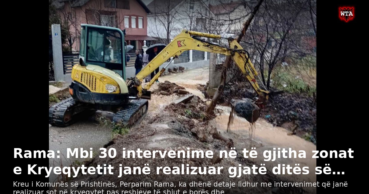 Rama: Mbi 30 intervenime në të gjitha zonat e Kryeqytetit janë realizuar gjatë ditës së…
