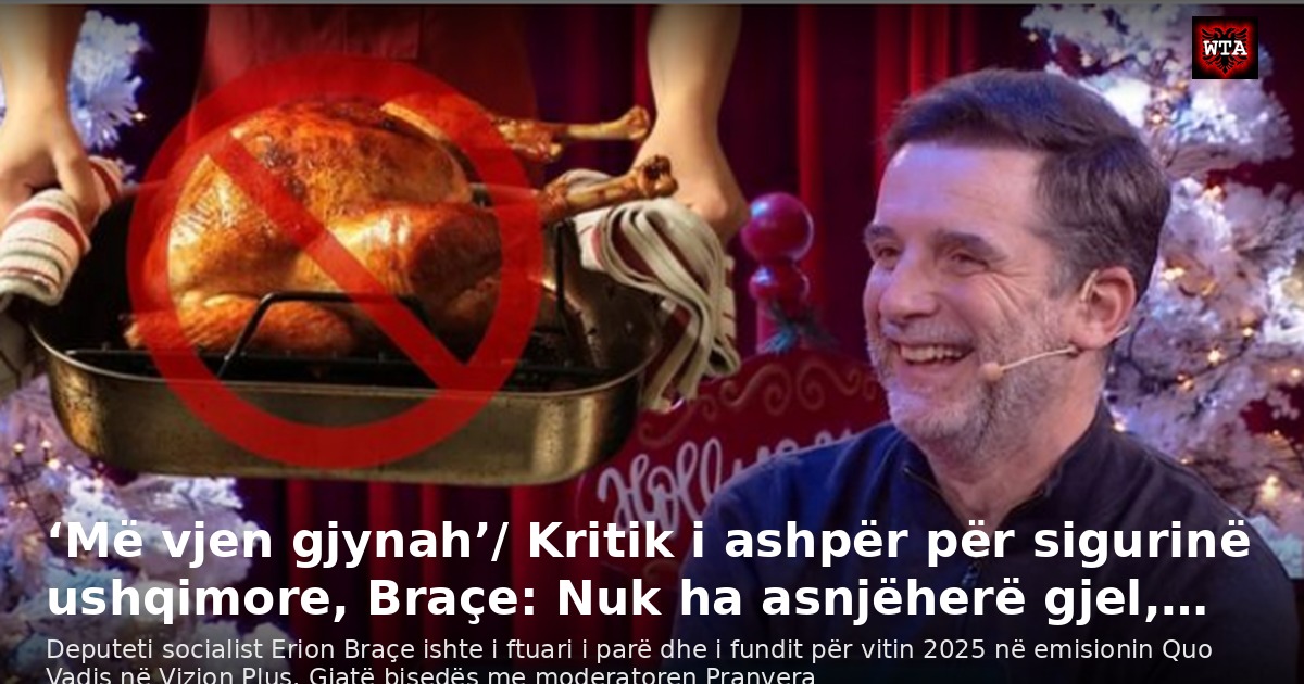 ‘Më vjen gjynah’/ Kritik i ashpër për sigurinë ushqimore, Braçe: Nuk ha asnjëherë gjel,…