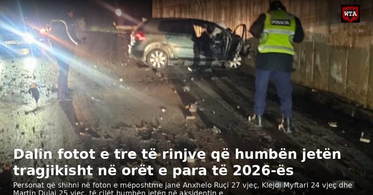 Dalin fotot e tre të rinjve që humbën jetën tragjikisht në orët e para të 2026-ës