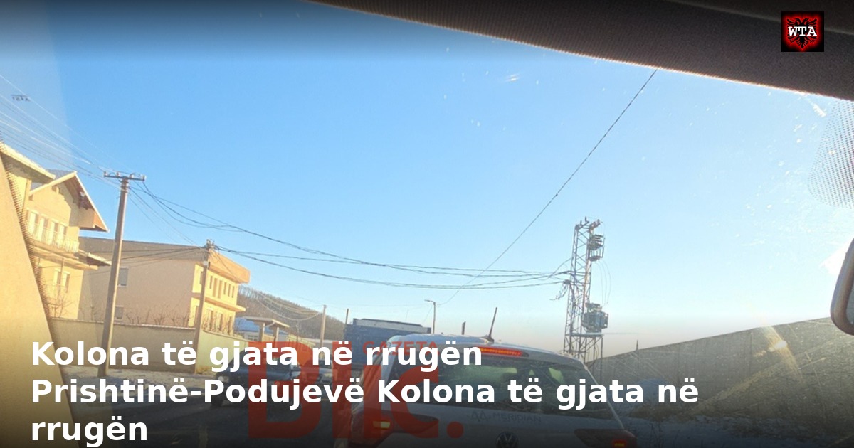 Kolona të gjata në rrugën Prishtinë-Podujevë Kolona të gjata në rrugën