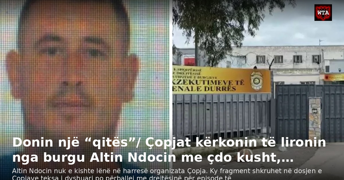 Donin një “qitës”/ Çopjat kërkonin të lironin nga burgu Altin Ndocin me çdo kusht,…