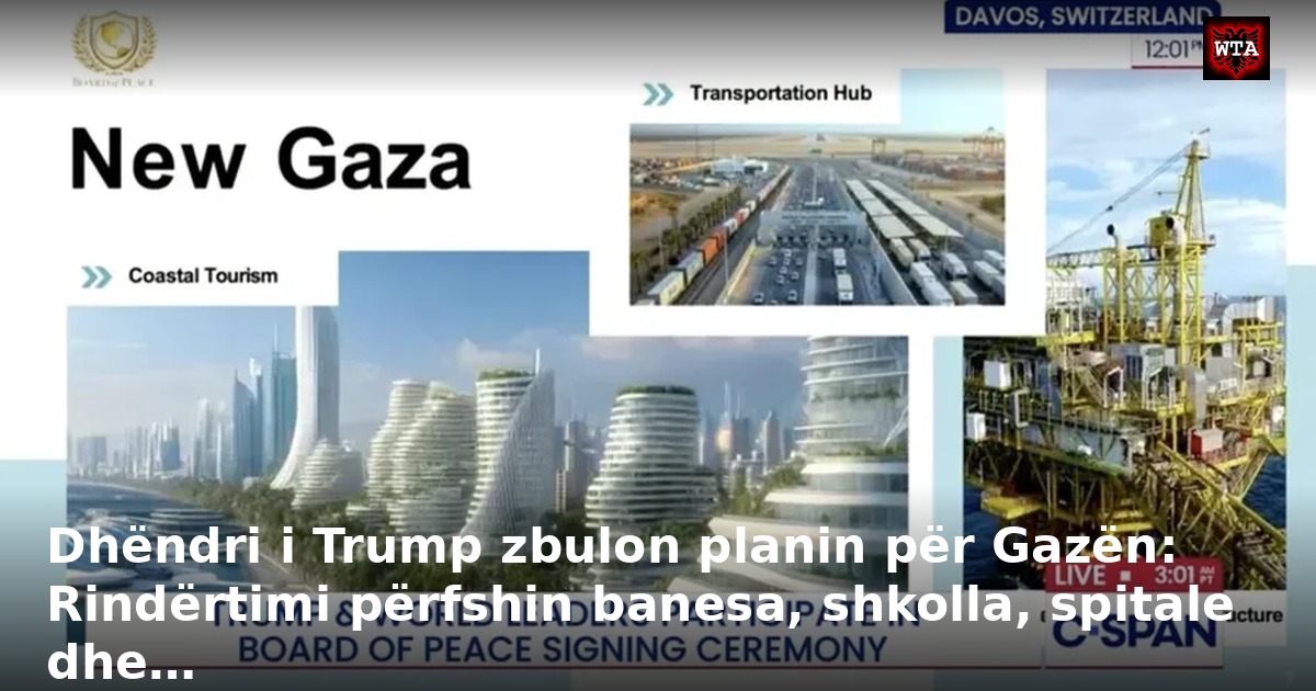 Dhëndri i Trump zbulon planin për Gazën: Rindërtimi përfshin banesa, shkolla, spitale dhe…