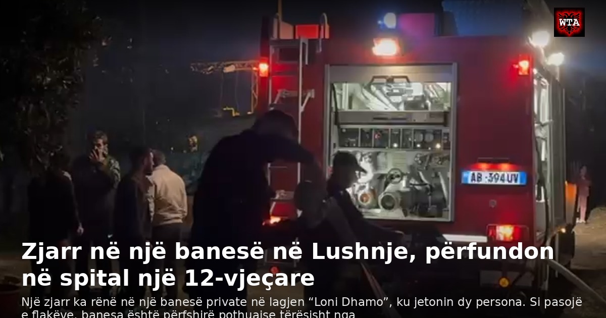 Zjarr në një banesë në Lushnje, përfundon në spital një 12-vjeçare