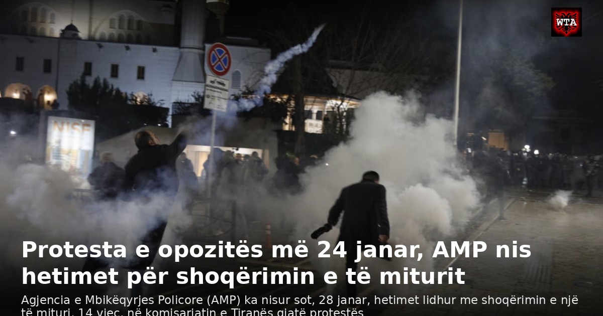 Protesta e opozitës më 24 janar, AMP nis hetimet për shoqërimin e të miturit