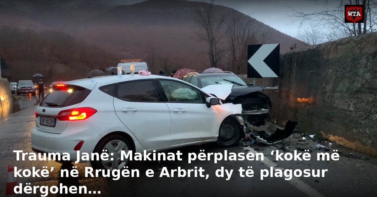 Trauma Janë: Makinat përplasen ‘kokë më kokë’ në Rrugën e Arbrit, dy të plagosur dërgohen…