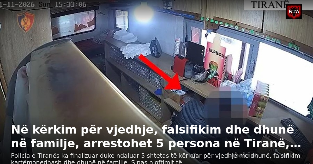 Në kërkim për vjedhje, falsifikim dhe dhunë në familje, arrestohet 5 persona në Tiranë,…