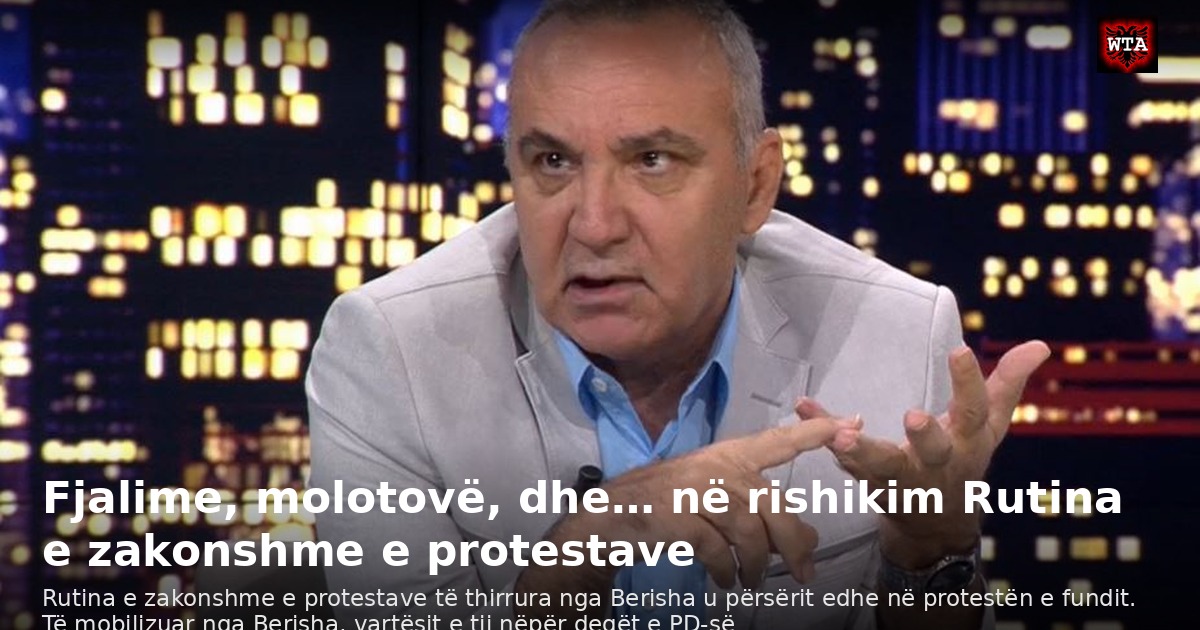 Fjalime, molotovë, dhe… në rishikim Rutina e zakonshme e protestave