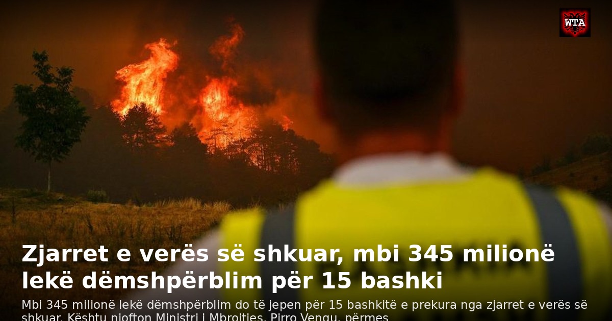 Zjarret e verës së shkuar, mbi 345 milionë lekë dëmshpërblim për 15 bashki