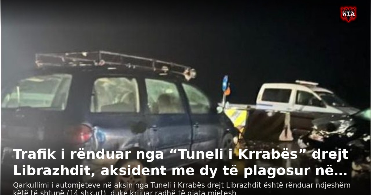 Trafik i rënduar nga “Tuneli i Krrabës” drejt Librazhdit, aksident me dy të plagosur në…