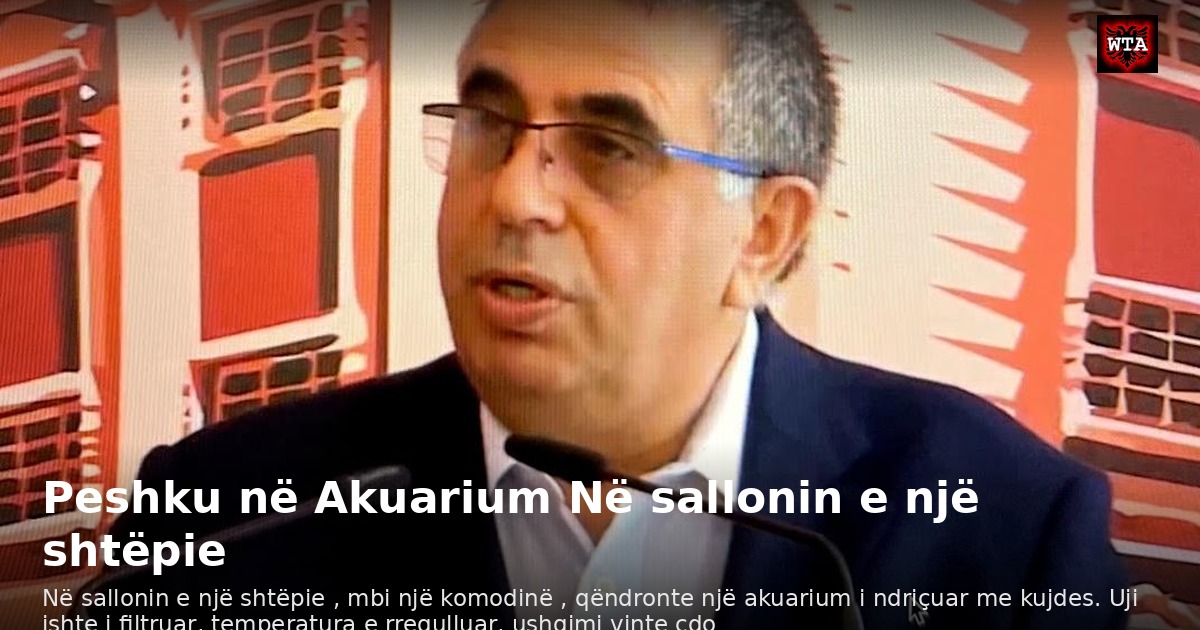 Peshku në Akuarium Në sallonin e një shtëpie