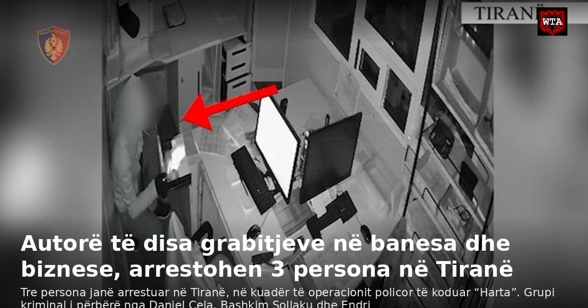 Autorë të disa grabitjeve në banesa dhe biznese, arrestohen 3 persona në Tiranë