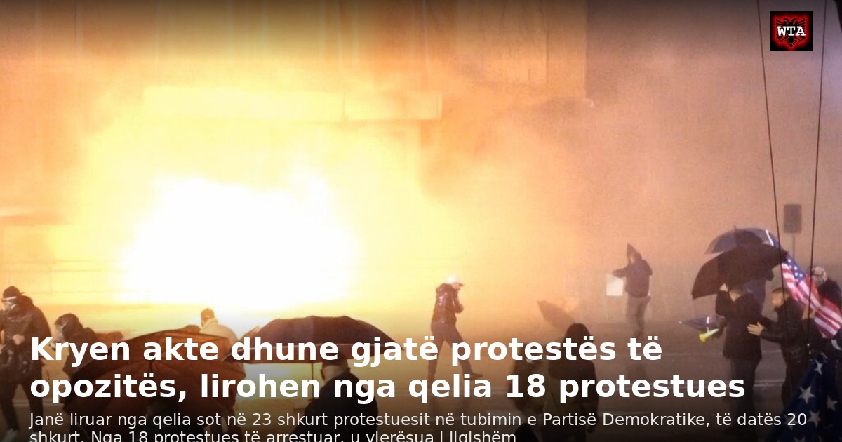 Kryen akte dhune gjatë protestës të opozitës, lirohen nga qelia 18 protestues