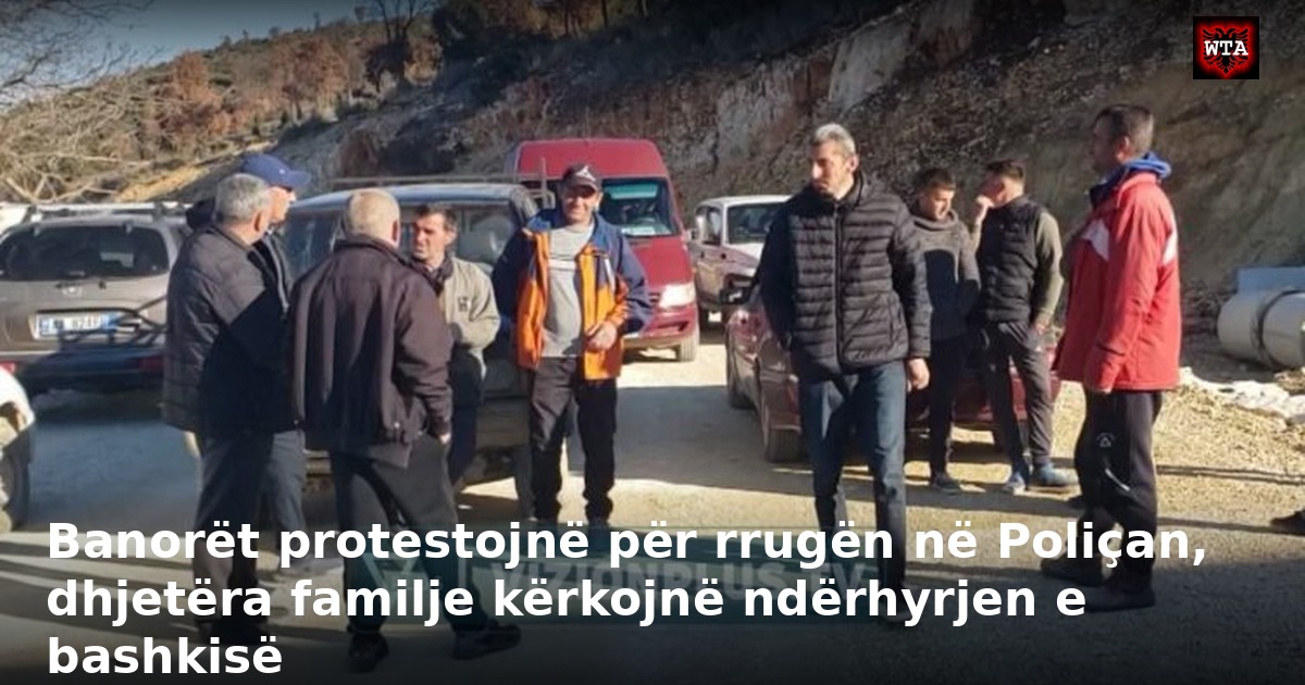 Banorët protestojnë për rrugën në Poliçan, dhjetëra familje kërkojnë ndërhyrjen e bashkisë