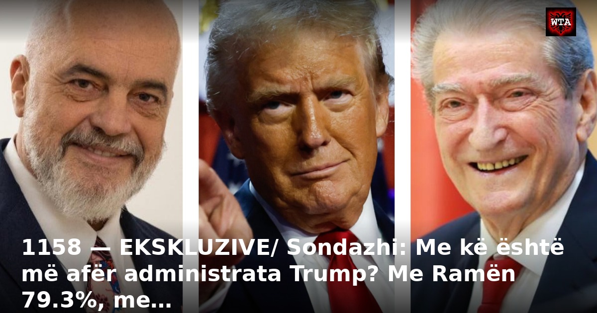 1158 — EKSKLUZIVE/ Sondazhi: Me kë është më afër administrata Trump? Me Ramën 79.3%, me…