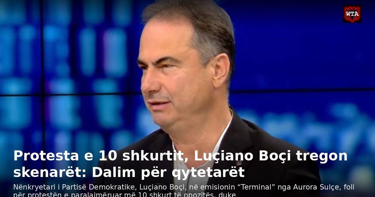 Protesta e 10 shkurtit, Luçiano Boçi tregon skenarët: Dalim për qytetarët