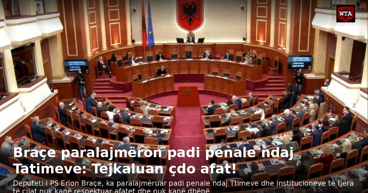 Braçe paralajmëron padi penale ndaj Tatimeve: Tejkaluan çdo afat!