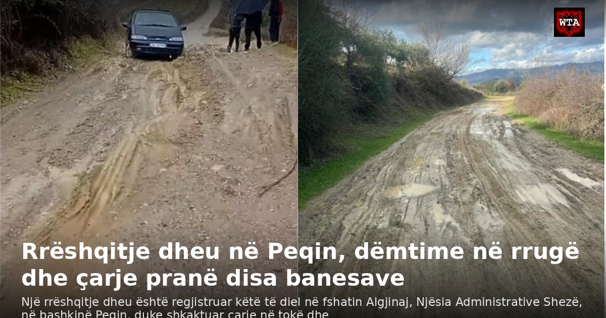 Rrëshqitje dheu në Peqin, dëmtime në rrugë dhe çarje pranë disa banesave