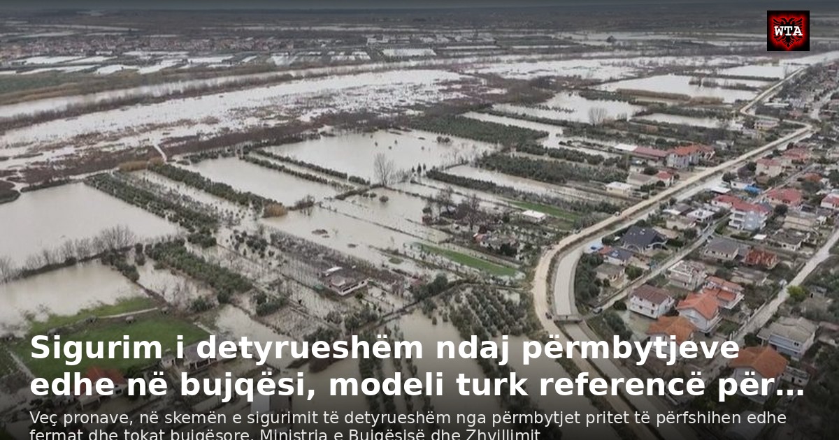 Sigurim i detyrueshëm ndaj përmbytjeve edhe në bujqësi, modeli turk referencë për…