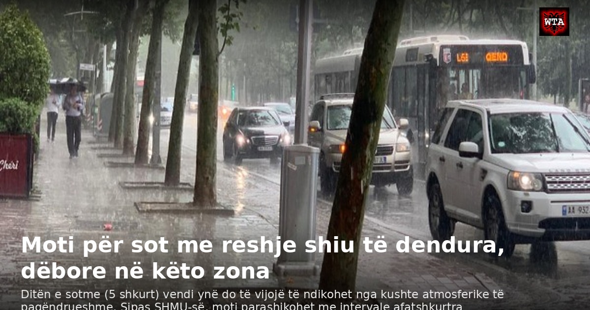 Moti për sot me reshje shiu të dendura, dëbore në këto zona