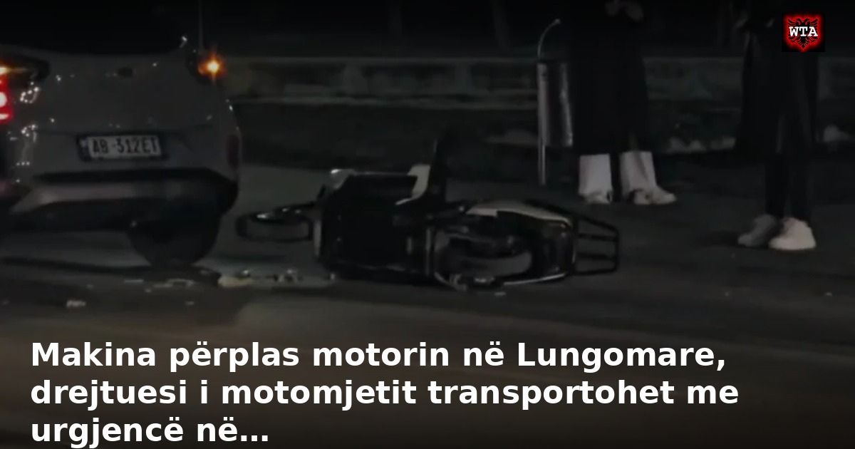 Makina përplas motorin në Lungomare, drejtuesi i motomjetit transportohet me urgjencë në…