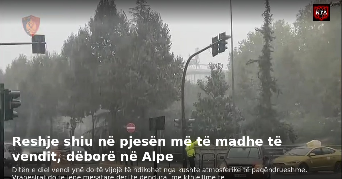 Reshje shiu në pjesën më të madhe të vendit, dëborë në Alpe