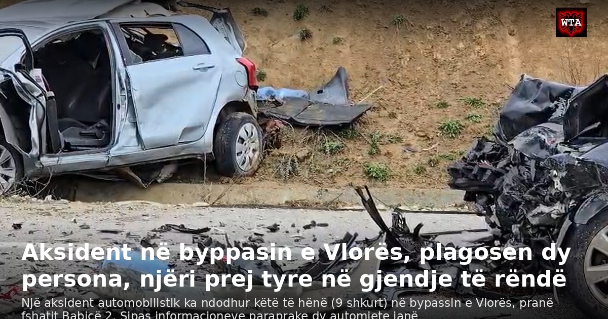 Aksident në byppasin e Vlorës, plagosen dy persona, njëri prej tyre në gjendje të rëndë
