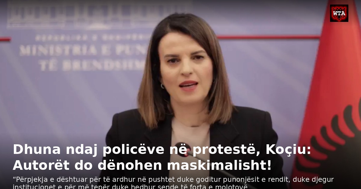 Dhuna ndaj policëve në protestë, Koçiu: Autorët do dënohen maskimalisht!
