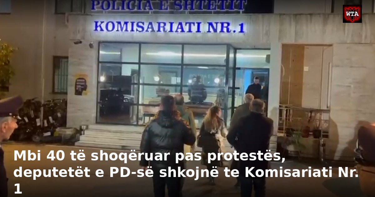 Mbi 40 të shoqëruar pas protestës, deputetët e PD-së shkojnë te Komisariati Nr. 1