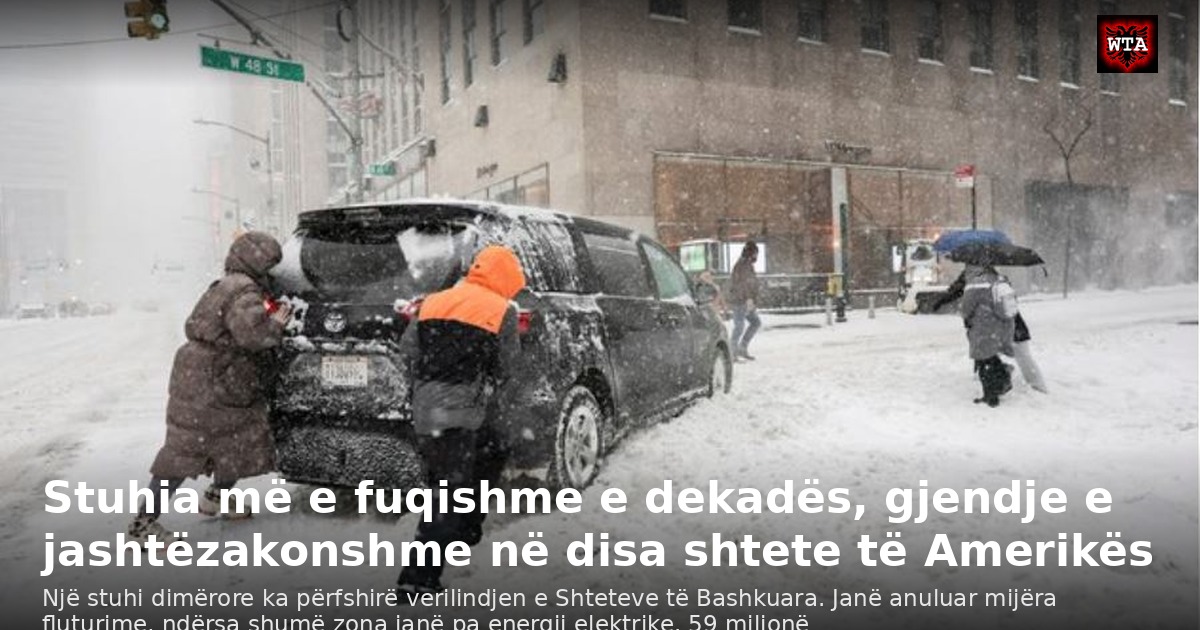 Stuhia më e fuqishme e dekadës, gjendje e jashtëzakonshme në disa shtete të Amerikës