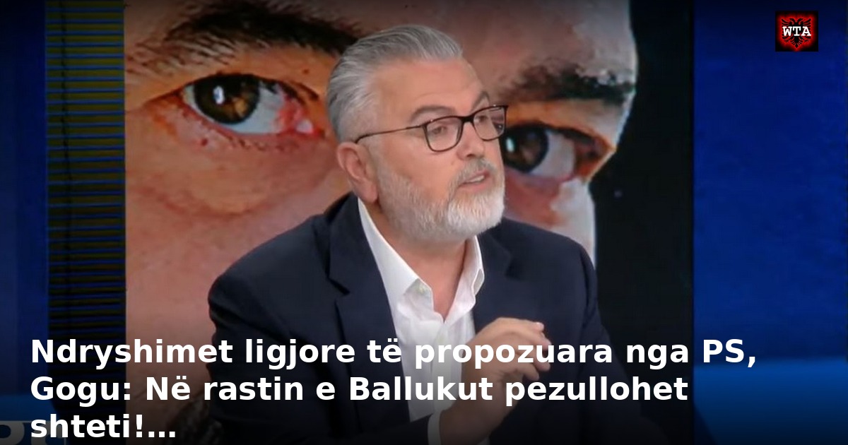 Ndryshimet ligjore të propozuara nga PS, Gogu: Në rastin e Ballukut pezullohet shteti!…